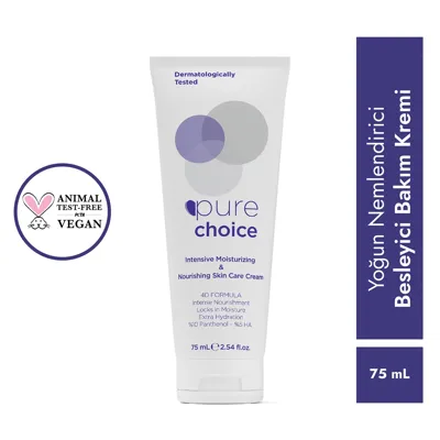 Pure Choice Yoğun Nemlendirici Ve Besleyici Cilt Bakım Kremi 75 Ml (4d Formula - %10 Panthenol + %5 Ha)