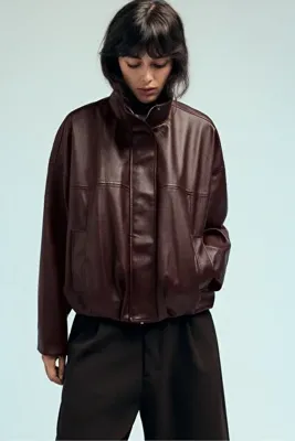 Pull & Bear Suni deri balon ceket
