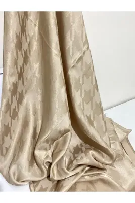 ARMANDA Orijinal Için Violescaf Tercih Ediniz. Italyan Jakar Kazayağı Desen Şal - Bej