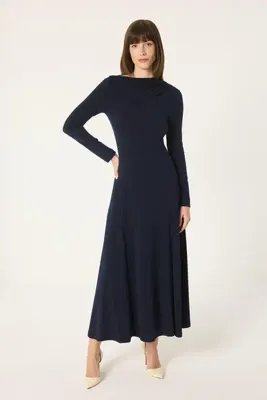 Touché Privé UZUN KOLLU BASIC ÖRME ELBİSE