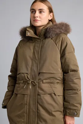Defacto Regular Fit Kürk Kapüşonlu Parka
