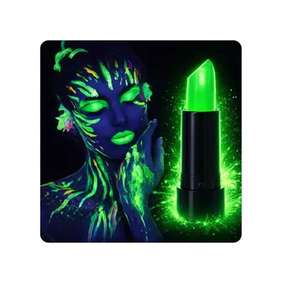 Diğer Uv Neon Yeşil Ruj Karanlıkta Parlayan Makyaj Boyası YEŞİL
