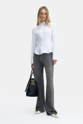 Ermanno Scervino GRİ DESENLİ DENIM PANTOLON