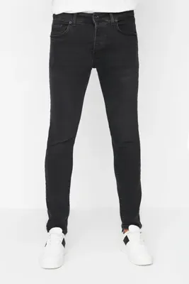 TRENDYOL MAN Siyah Smoke Skinny Fit Esnek Kumaş Dar Kesim Jeans Kot Pantolon TMNAW23JE00047