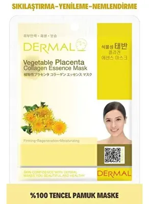 Dermal Sıkılaştırıcı, Yenileyici, Nemlendirici Bitki Plesantası Özlü Kolajen Maske 23 gr