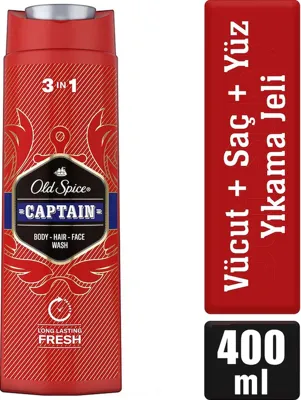 OLD SPICE Duş Jeli & Şampuan 400 ml Captain X 2