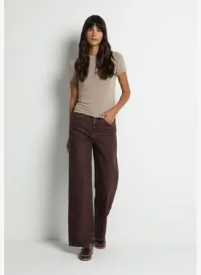 Colins Wide Leg Fit   Kadın Colour Denim Jean Pantolon