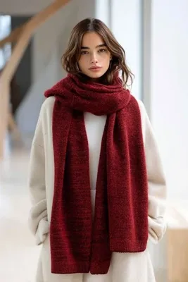 LAGRANZE Timeless Touch Knit Shawl Kadın Atkı Şal