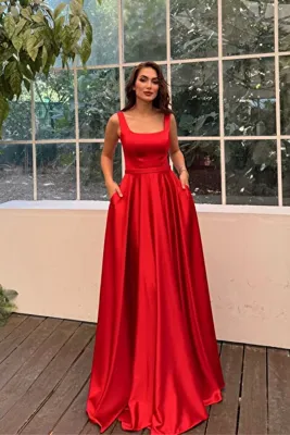 Sindimoda Rosa Kalın Askılı Saten Abiye 1103