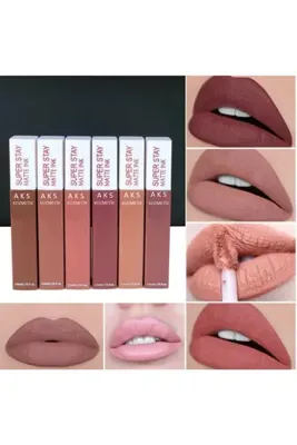 Roesia Rose 6'lı Likit Mat Ruj Super Stay Model Kalıcı Ruj Serisi Lip Gloss 6'lı Matte Ink