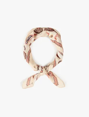 Koton Pamuklu Etnik Desenli Kare Bandana Fular