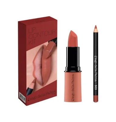 DIEGO DALLA PALMA Diego Dalla Palma Lip Contour Kit Lipstick 503 + Dudak Kalemi 503 - Raw Sienna