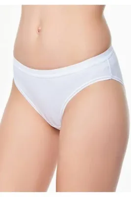 Tutku Kadın Beyaz 3'lü Paket Pamuklu Su Yolu Bikini Külot Yeni Sezon