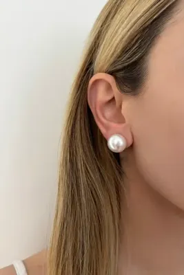 Lavian Accessories Oval İnci Küpe