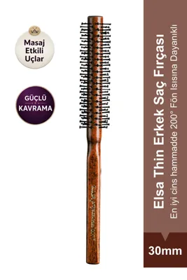 ELSA Professional 007 İnce Fön Isısına Dayanıklı Erkek Saç Fırçası