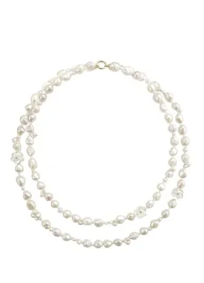 Alegoria Jewellery Cleito Matmazel Twin Çift Sıra İnci 24 Ayar Altın Kaplama 925 Ayar Gümüş Kadın Kolye