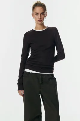 H&M Uzun Kollu Jarse Üst