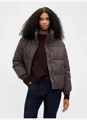 Gap Faux Fur-Trim Puffer Şişme Mont