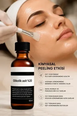 Puredermine Profesyonel Kimyasal Peeling Etkisi Sunan %20 Glikolik Asit Serum ile Daha Aydınlık ve Canlı Bir Cilt Görünümü Elde Edin