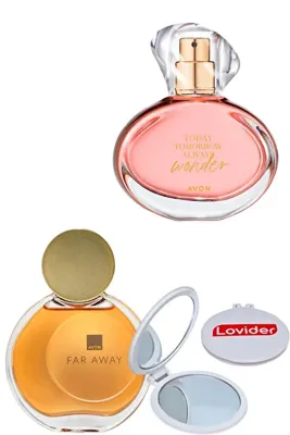 AVON Far Away Kadın Parfüm EDP 50ml + Far Away Rebel Kadın Parfüm EDP 50ml + Lovider Cep Aynası