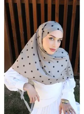 İmaj Butik Vizon Aqua Puantiyeli Soft Şal