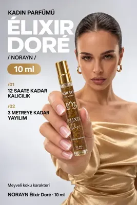 norayn Elixir Doré Mini Parfüm Kadın EDP 10 ml Seyahat Boy Meyveli Çiçeksi Tatlı Koku