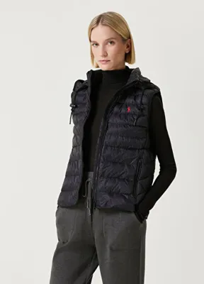 Polo Ralph Lauren Lacivert Kapüşonlu Puff Yelek