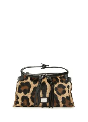 Dolce & Gabbana Vittoria Leopar Desenli Kadın Deri Çanta
