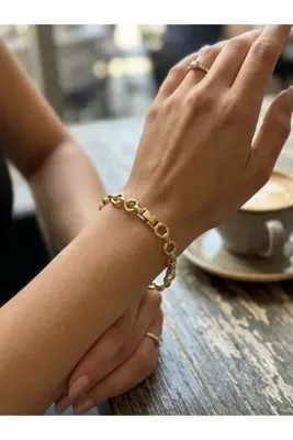 Genel Markalar Kadın Gold Kaplama Çelik Halka Bileklik