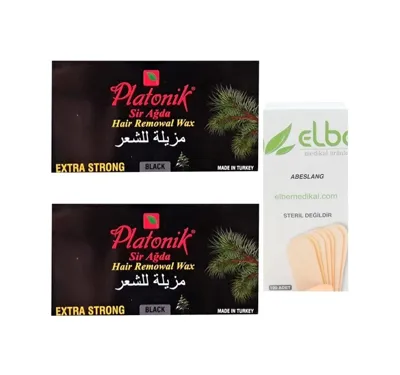 Platonik Black Sert Ciltler için Kalıp Sir Ağda 400 G x 2 + Spatula 10'lu