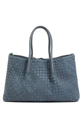 Bottega Veneta Mavi Kadın Deri Alışveriş Çantası