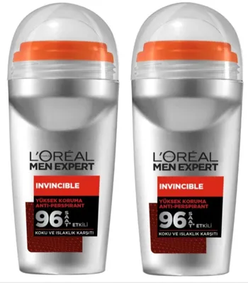 L'Oréal Paris L'oreal Paris Men Expert Invincible 96h Erkek Roll-on 2 X 50 Ml