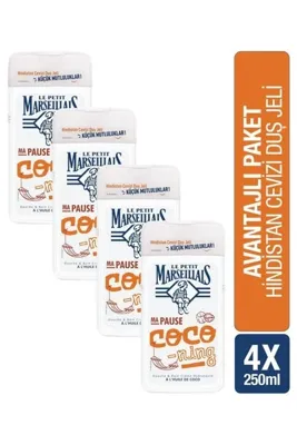 le petit marseillais LPM Bonheur Serisi Hindistan Cevizi Duş Jeli 250 ml x 4