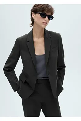 MANGO Woman Diplomatik çizgili blazer ceket