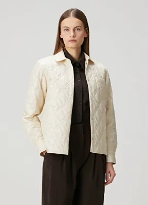 Moncler Kırık Beyaz Kapitoneli Mont