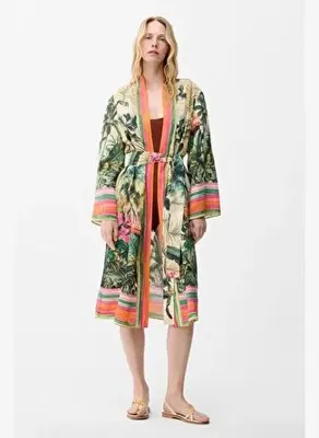adL Desenli Kimono