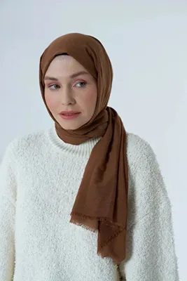 Modakaşmir Neo Pamuk Şal Kahverengi