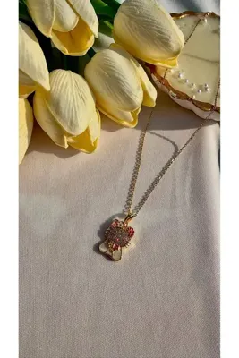 Genel Markalar Hello Kitty Işıltılı Gold Kolye