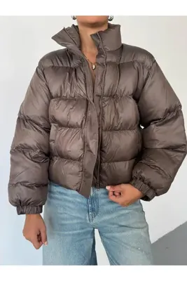 QUASAR Fashion Yeni Sezon Rahat Kalıp Siyah Şişme Mont
