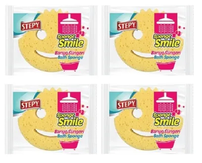 Stepy Smile Banyo Süngeri X 4 Paket Sarı