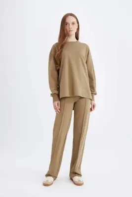 DeFacto Wide Leg Eşofman Altı Beli Lastikli Basıc D4805AX24AU