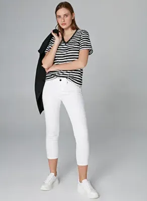 Faik Sönmez Slim Fit Coton Parça Boya Pantolon 00044