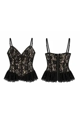 Butik Victorian vintage siyah korse
