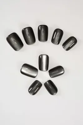 POP Beauty Takma Tırnak Seti & Zararsız Yapıştırıcı, Cat Eye POPBeauty10144