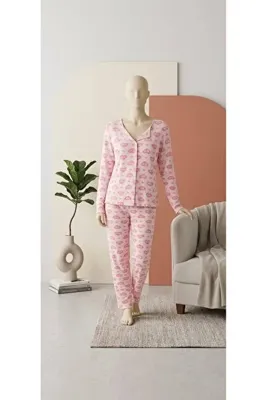 Genel Markalar barbieli raporlu interlok pijama takımı