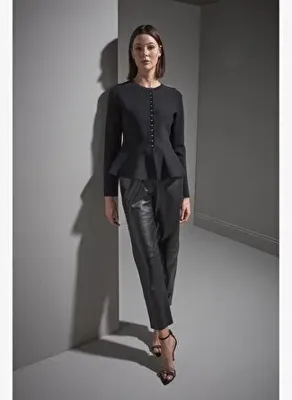 Join Us Düğmeli Peplum Triko Ceket