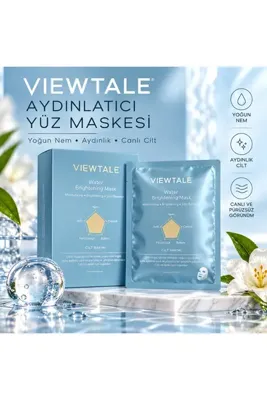 Genel Markalar VIEWTALE Aydınlatıcı Yüz Maskesi 10’lu Paket – Yoğun Nemlendirici ve Canlandırıcı Maske