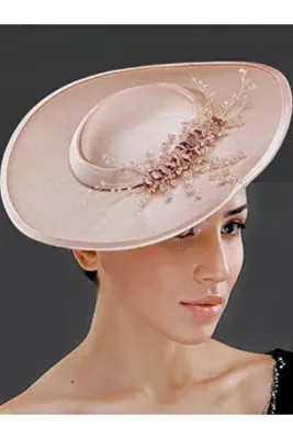 Magic Tiara İnci ve Taş Detaylı Özel Tasarım Şapka – Gelin, Nişan, Davet Aksesuarı