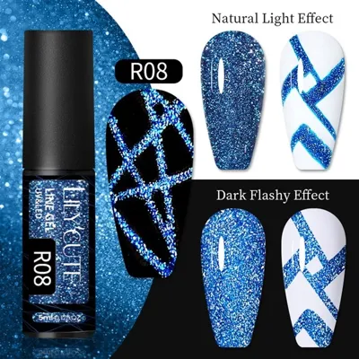 tirnakmania Lily Cute Reflective Glitter Nail Art Çizim Ojesi R08 54152-2