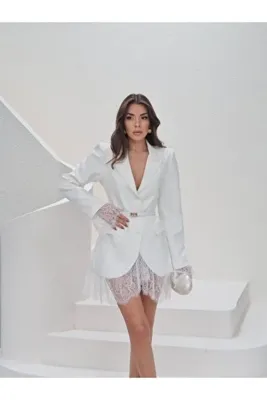 Sevenday beyaz blazer